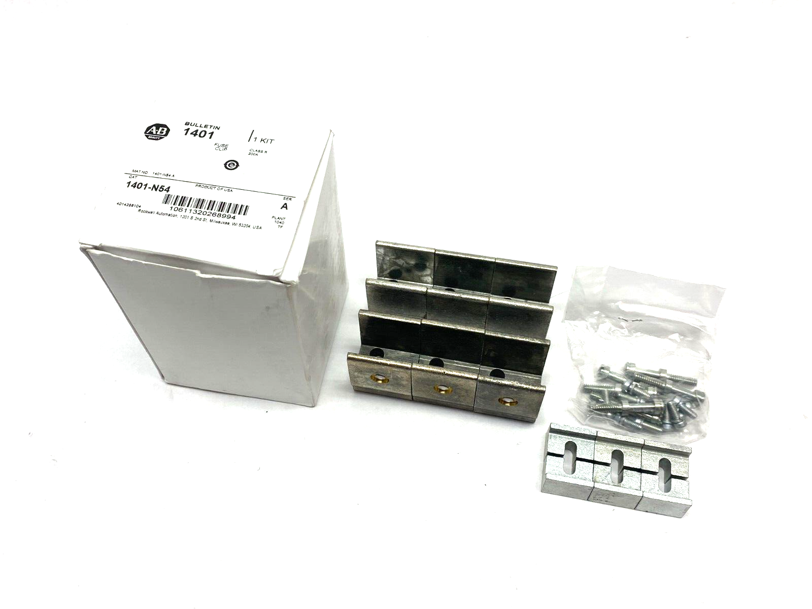 1401-N54 | Allen Bradley Ser. A Fuse Clip Kit, Class R, 200A - New Other - Maverick Industrial Sales