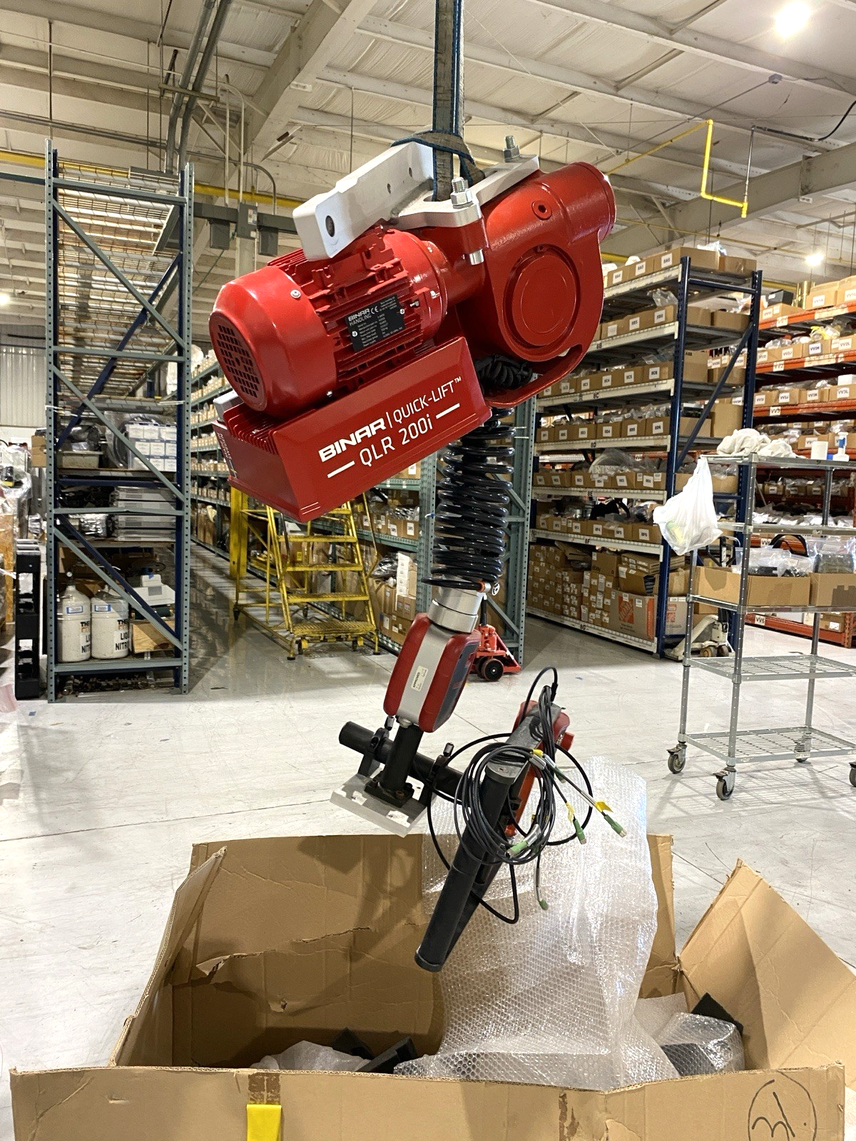 QLR 200i | Binar Quick-Lift 230V 200 KG Max Load Smart Hoist - Used - Maverick Industrial Sales