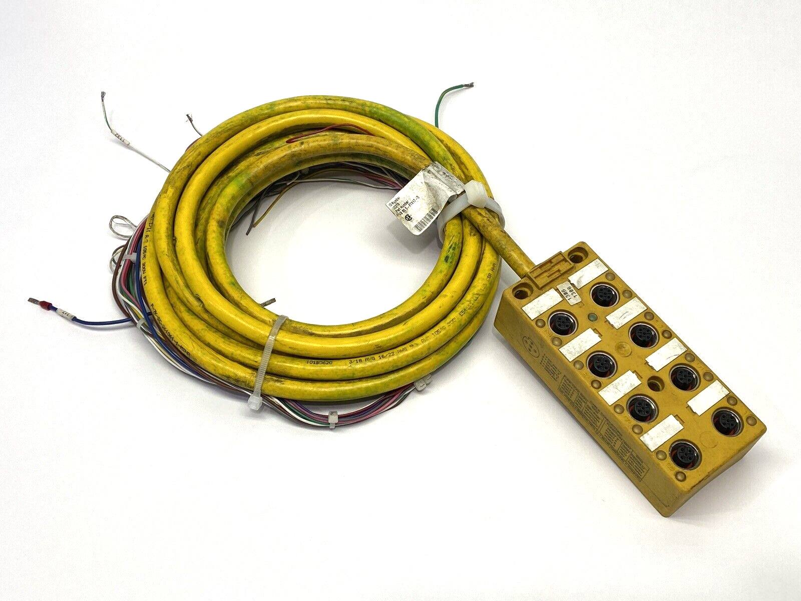 VB 80.5-P7X17-5, U0218 | Turck VB 80.5-P7X17-5 Junction Box M12 8-Port U0218 12' CUT CABLE - Used - Maverick Industrial Sales