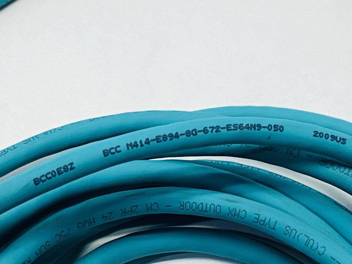 BCC0E8Z, BCC M414-E894-8G-672-ES64N9-050 | Balluff BCC0E8Z Industrial Ethernet Cable 5m BCC M414-E894-8G-672-ES64N9-050 - Used - Maverick Industrial Sales