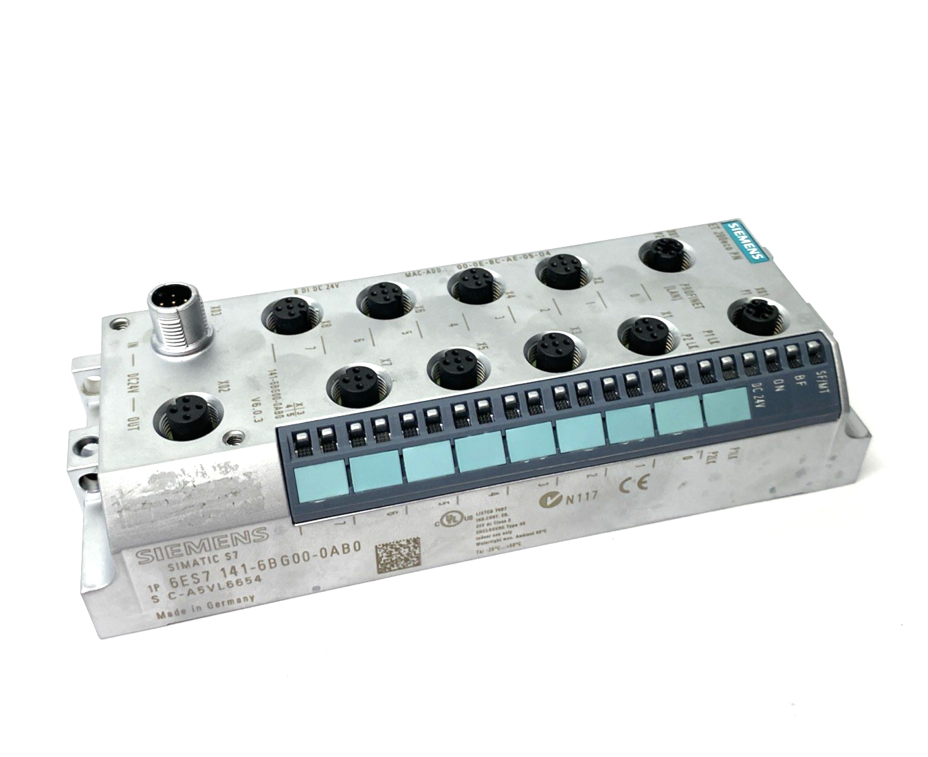 6ES7141-6BG00-0AB0 | Siemens SIMATIC DP ET200eco PN I/O Module 8DI, DC24V, 8xM12 - Used - Maverick Industrial Sales