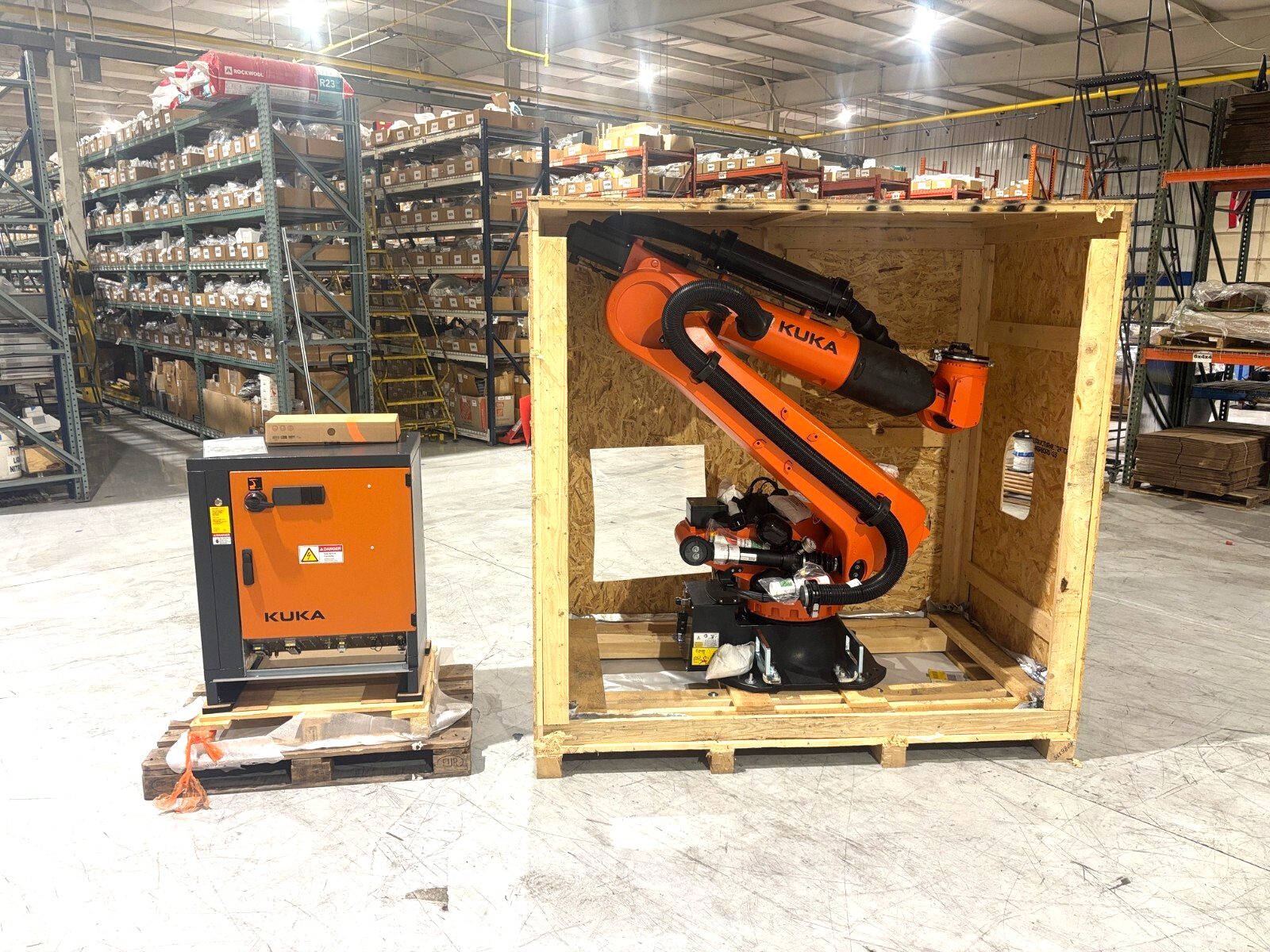 Kuka KR 210 R3100-2 / FLR Robot System w/ KR C4 NA UL Cabinet Controller, 2022 - Maverick Industrial Sales