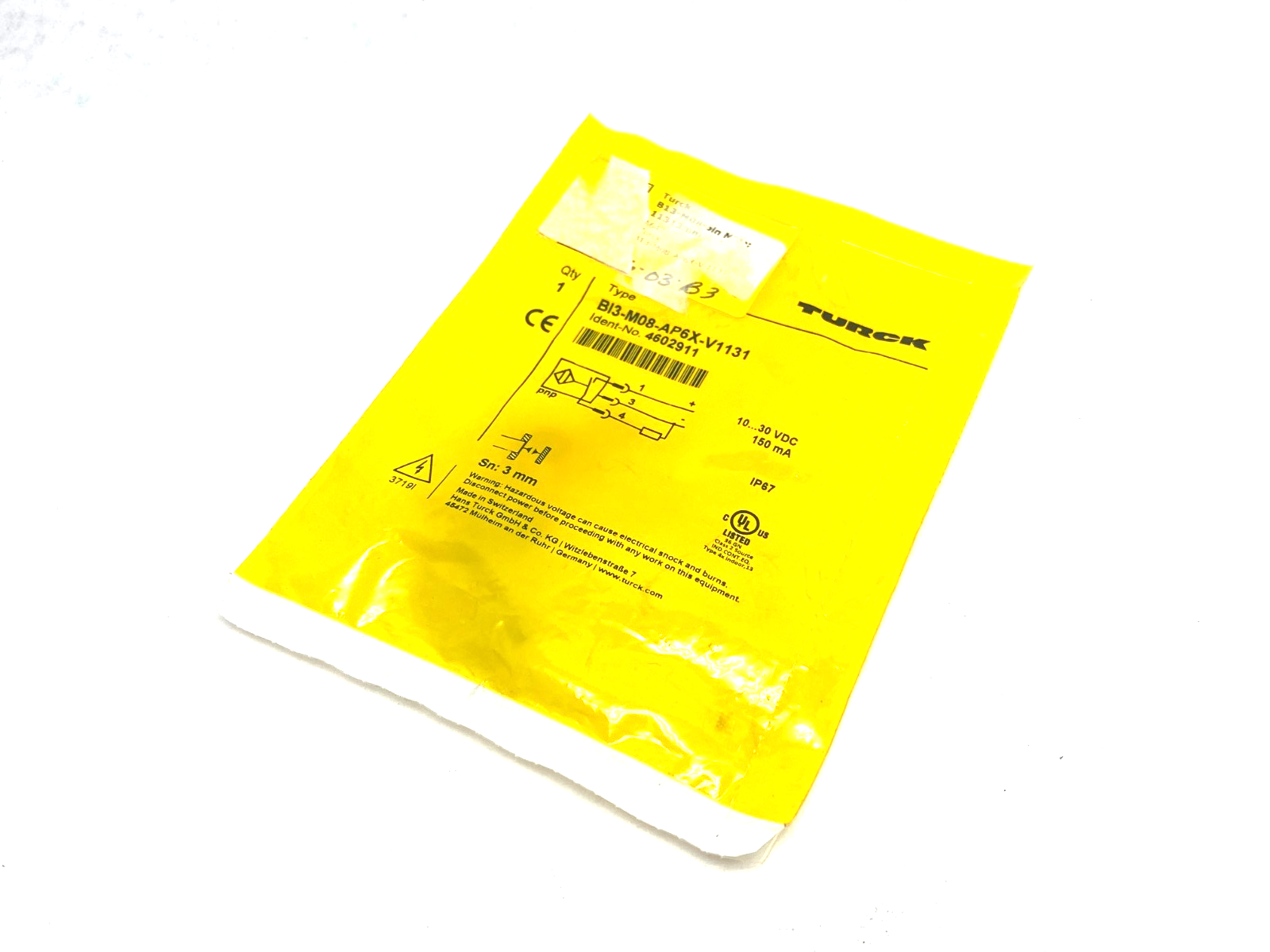 Turck BI3-M08-AP6X-V1131 Inductive Proximity Sensor 4602911 - New - Maverick Industrial Sales