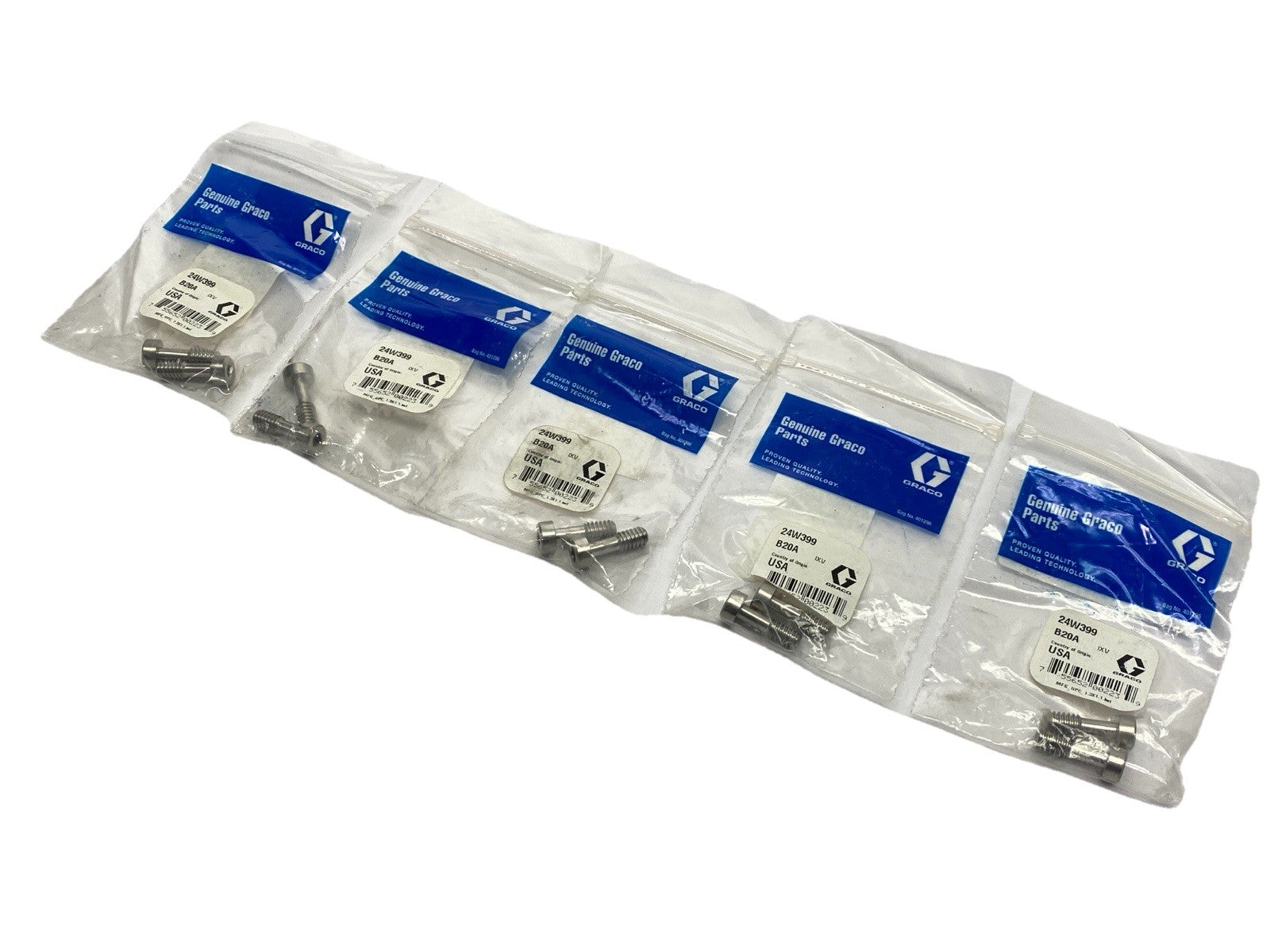 Graco 24W399 Modified Screw 1/4-20 2-Pack LOT OF 5 - New - Maverick Industrial Sales