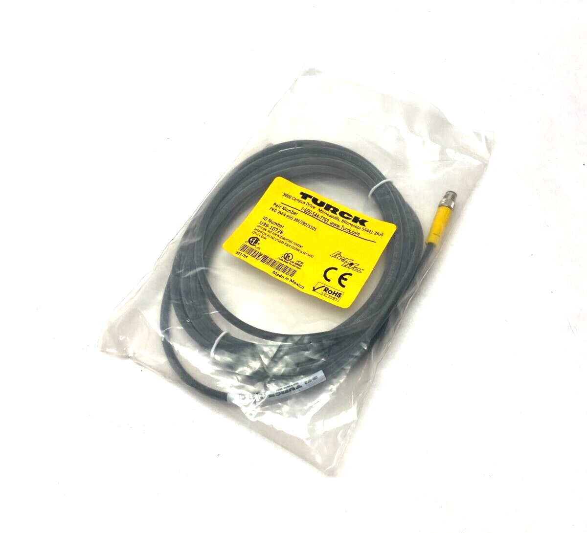 Turck PKG 3M-4-PSG 3M/S90/S101 Flexlife Double Ended Cordset U99-10728 - New - Maverick Industrial Sales