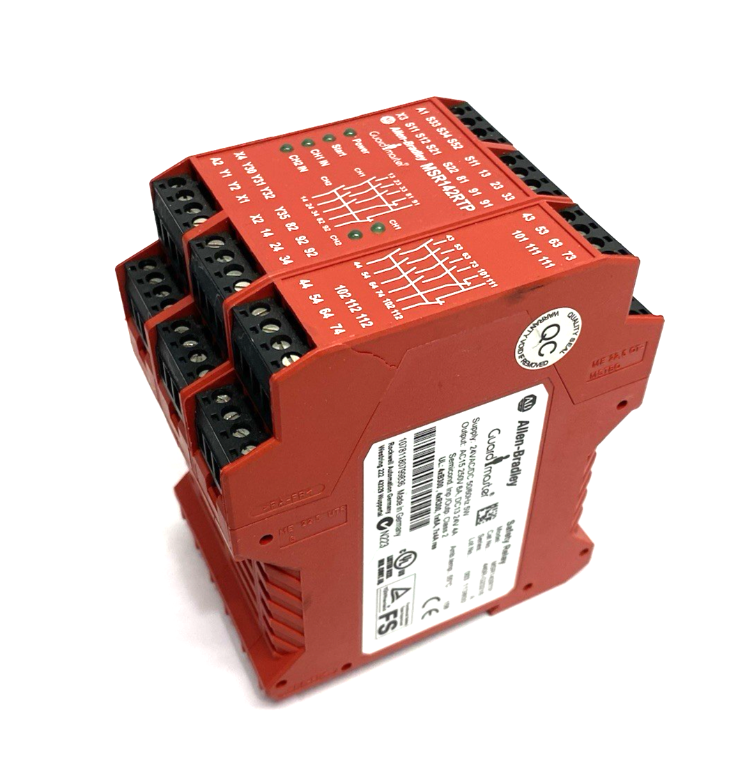 440R-G23216 | Allen Bradley Ser. A Guardmaster MSR142RTP Safety Relay, Auto-reset - Used - Maverick Industrial Sales