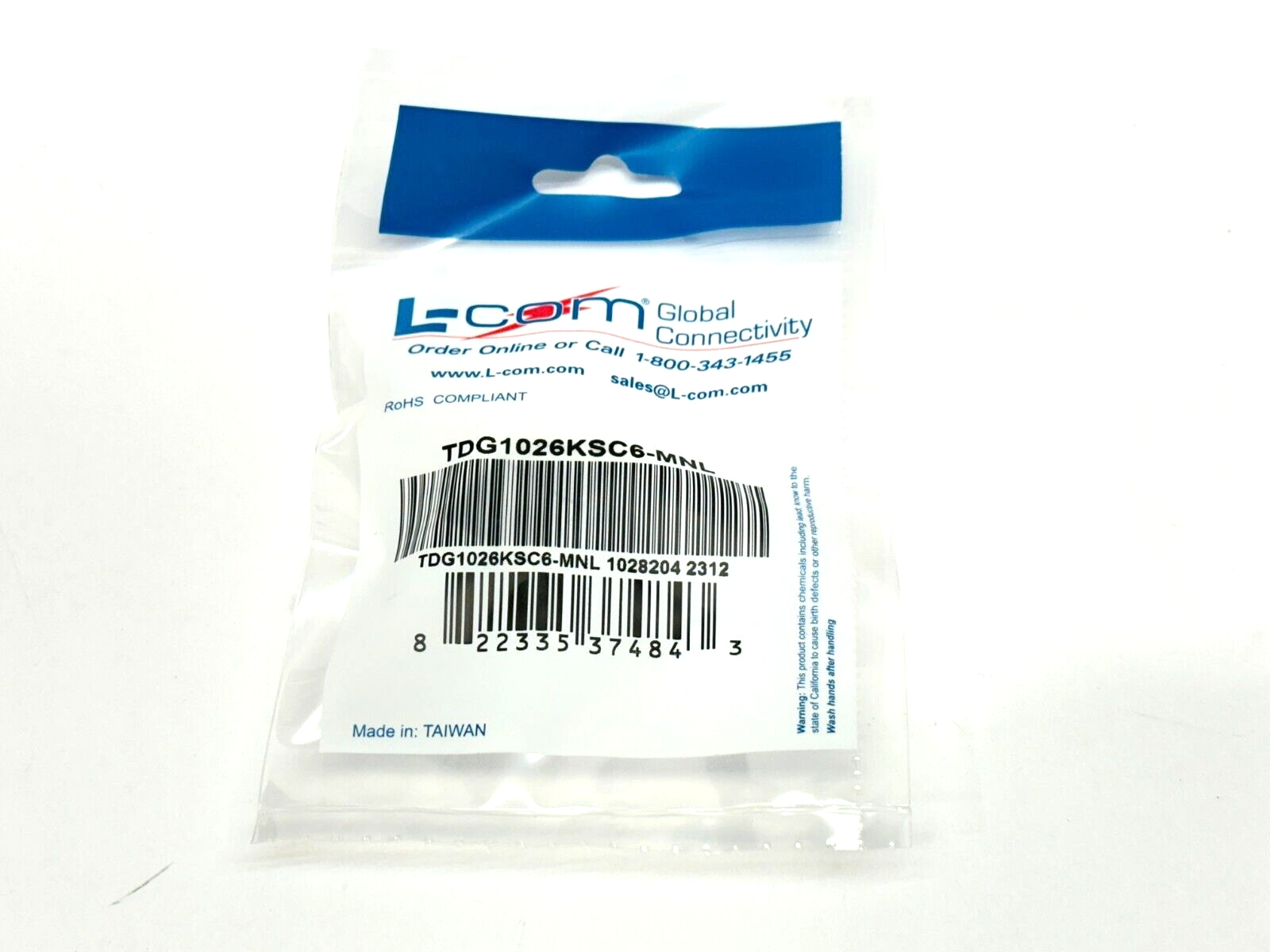 L-Com TDG1026KSC6-MNL Cat6 Mini Coupler Shielded RJ45 8x8 In-line Feed-Thru - New - Maverick Industrial Sales