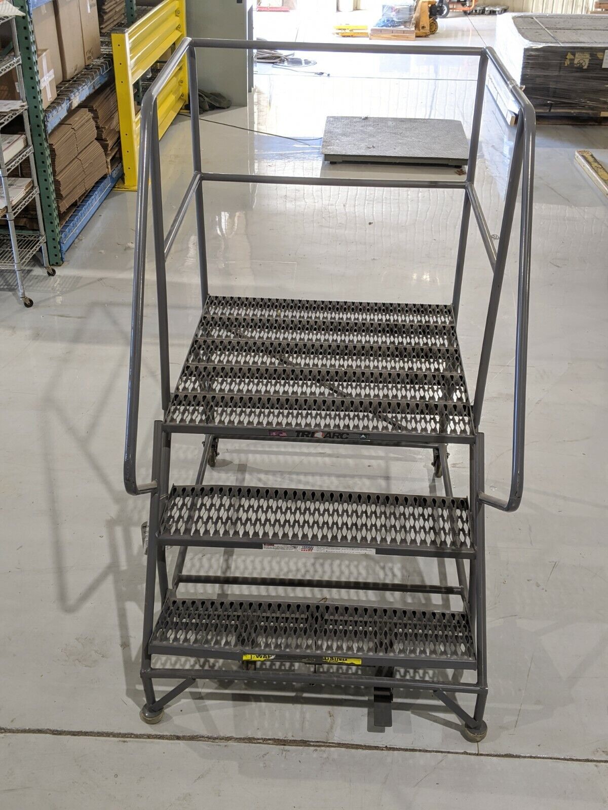 Tri Arc WLWP133636SL Mobile Work Platform 3 Step 36" W x 30" H 800lbs Capacity - Maverick Industrial Sales