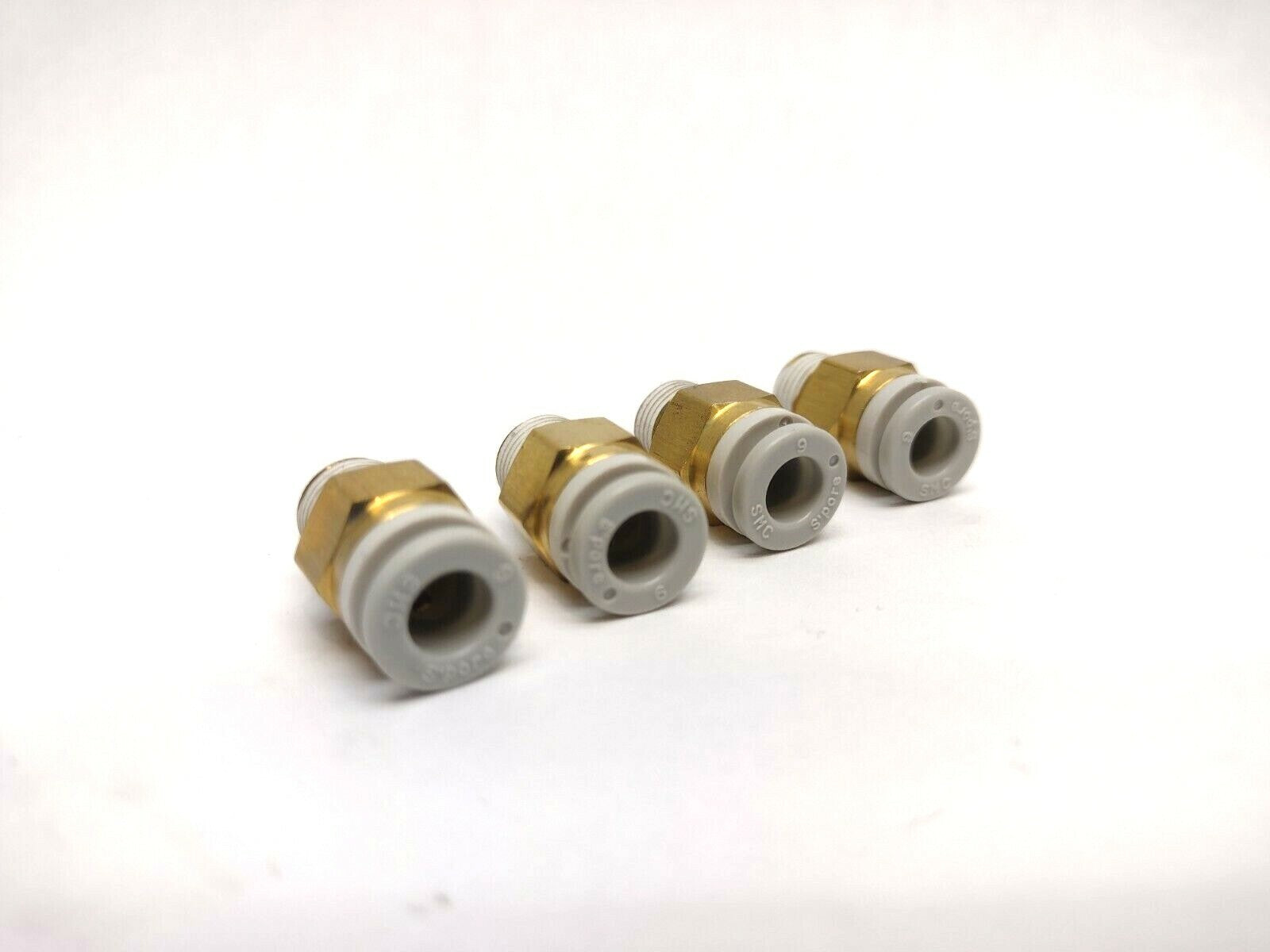 SMC Pneumatics KQ2H06-01S KQ2 One Touch Fitting LOT OF 4 Pieces - Maverick Industrial Sales