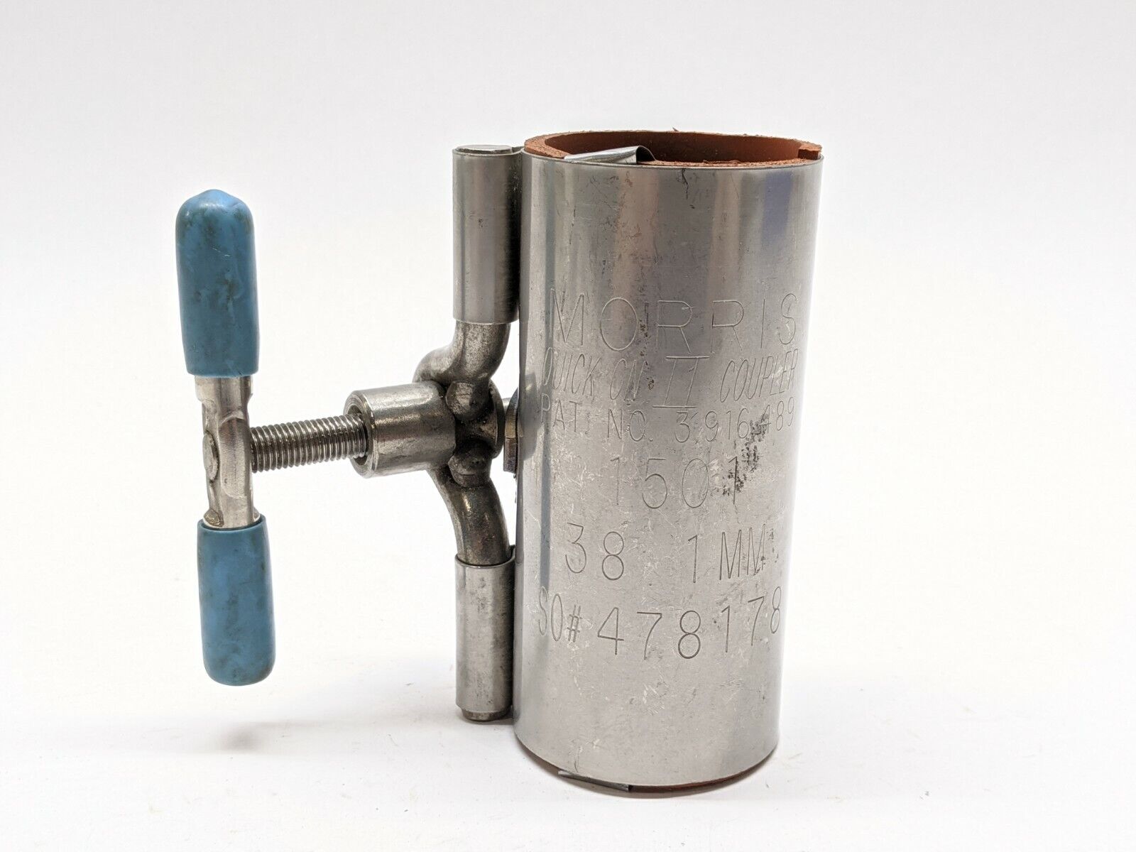 1501 | Morris QUICK ON II 1-1/2"x4" Compression Coupling Stainless 1.50" - Used - Maverick Industrial Sales