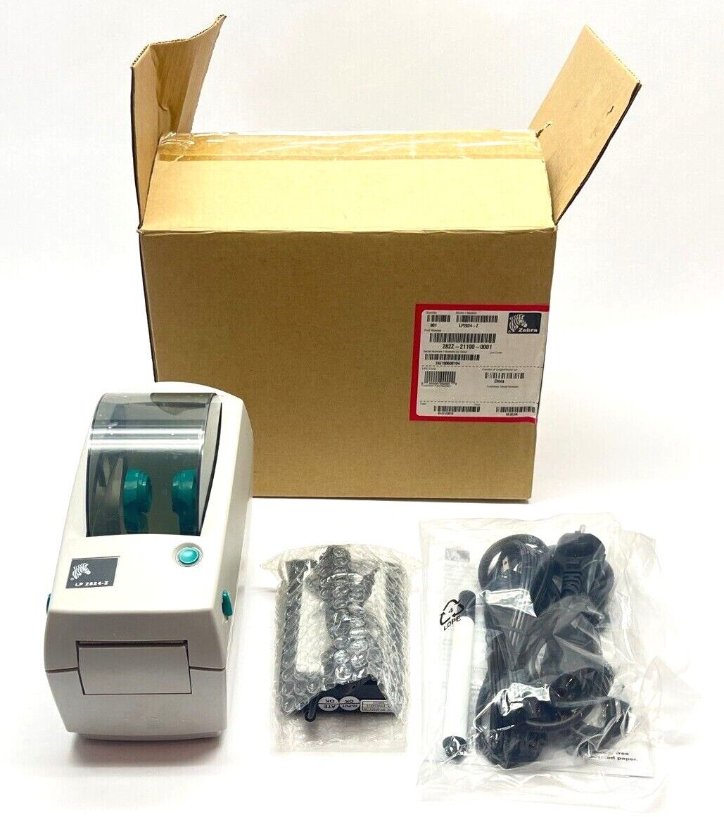 Zebra 282Z-21100-0001 Thermal Barcode Label Printer LP2824-Z - Open box - Maverick Industrial Sales