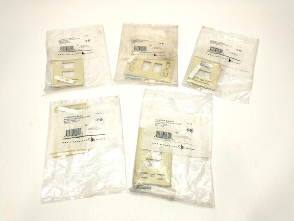 Siemon MX-FP-S-04-20 Max Single Gang Faceplate 4-Port Ivory LOT OF 5