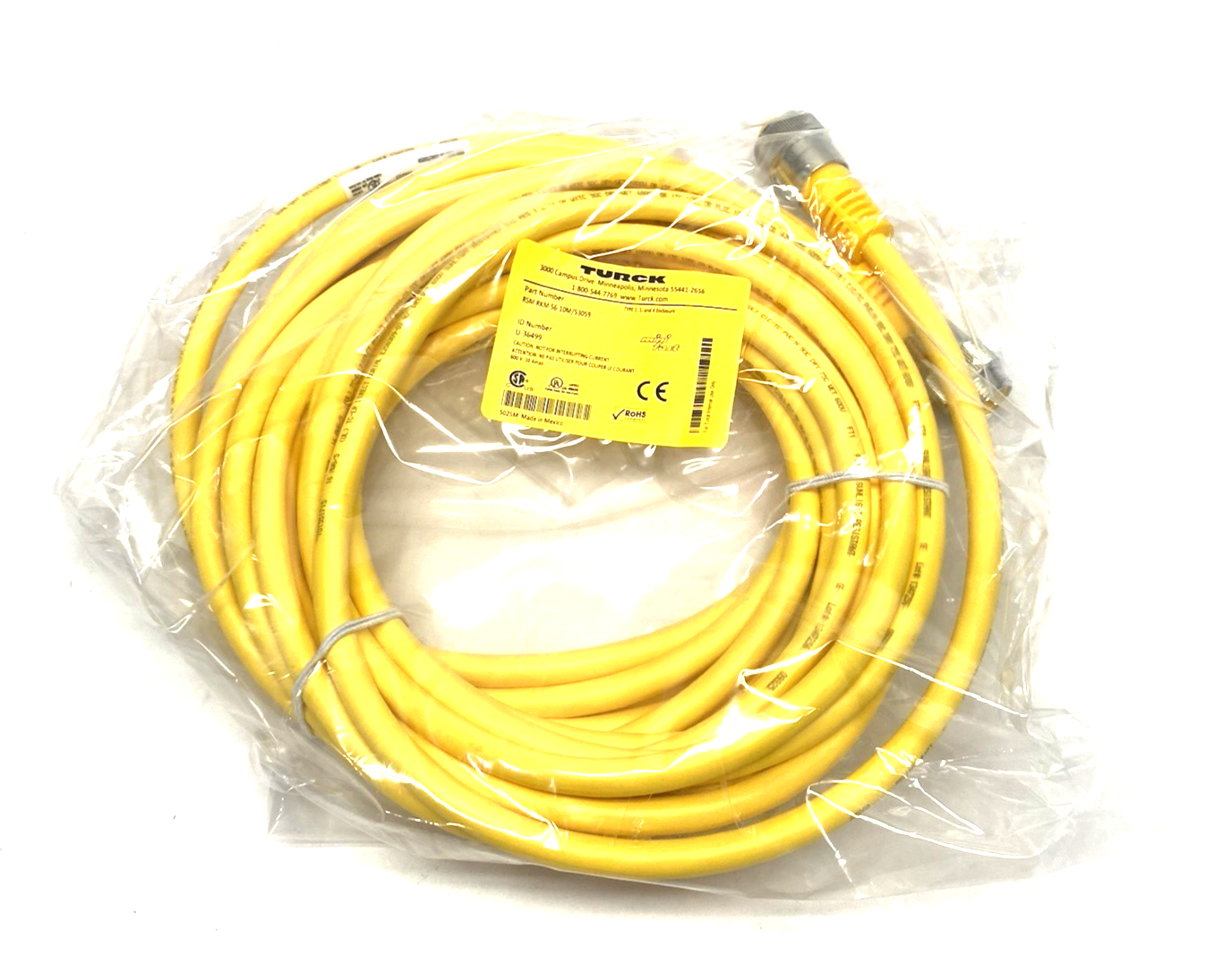 Turck RSM RKM 56-10M/S3059 minifast Connection Cordset Double Ended U-36499 - Maverick Industrial Sales