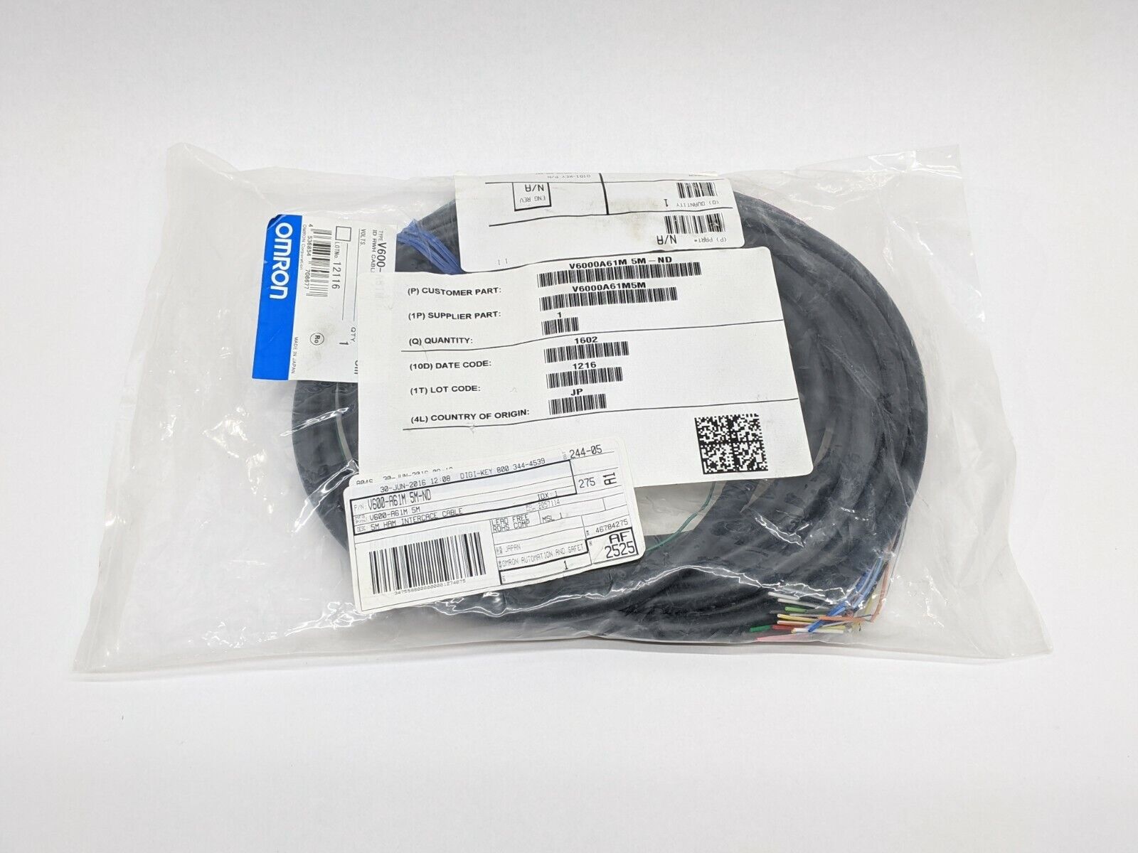 Omron V600-A61M 5M ID RWH Cable - New – Open box - Maverick Industrial Sales