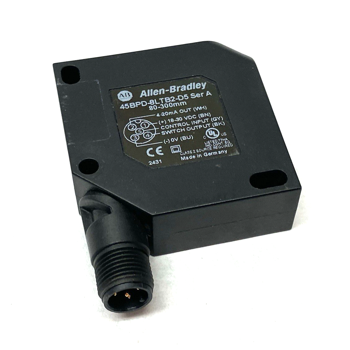 45BPD-8LTB2-D5 | Allen Bradley Ser. A Discreet Analog Laser Sensor - Used - Maverick Industrial Sales