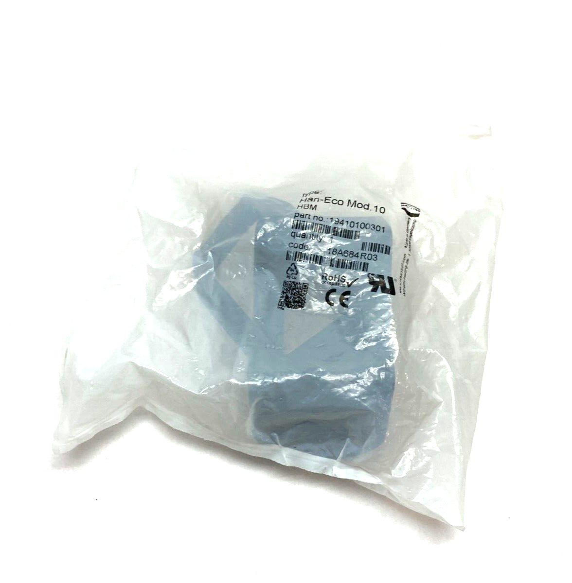 Harting 19410100301 Base Industrial Bulkhead Mount 10B Han-Eco Mod.10 - New - Maverick Industrial Sales