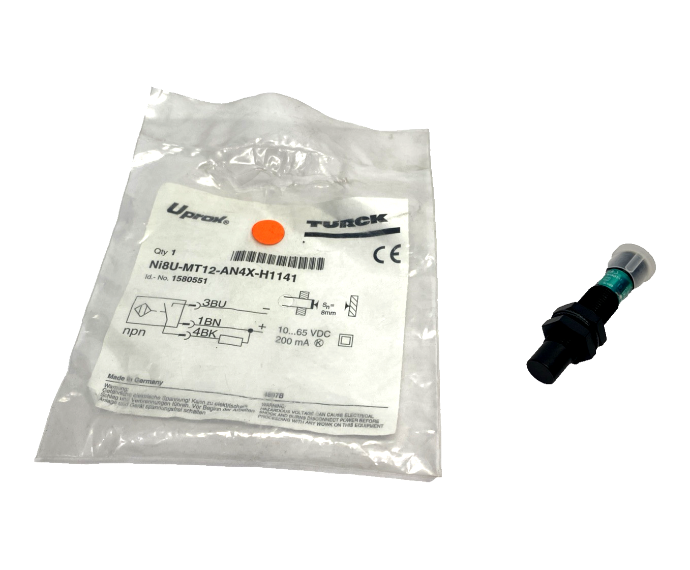 Turck Ni8U-MT12-AN4X-H1141 Inductive Sensor 1580551 - New – Open box - Maverick Industrial Sales