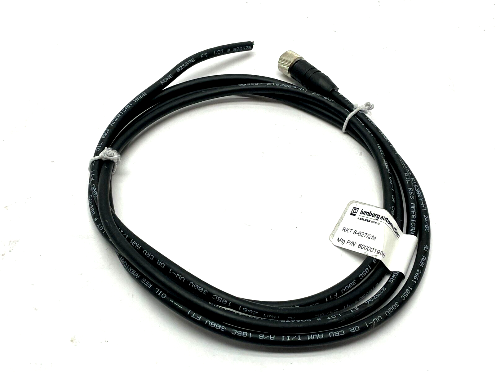Lumberg Automation RKT 8-627/2M Sensor Cables 2m Length - New – Open box - Maverick Industrial Sales