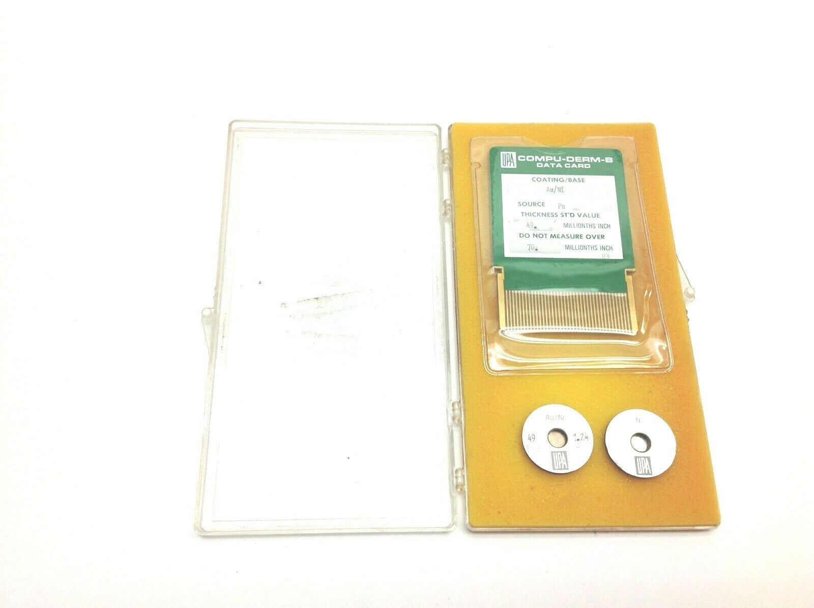 UPA Compu-Derm-B Data Card Sn-Pb/Cu 49. Millionths With Au/NI NNi Standards - Used - Maverick Industrial Sales