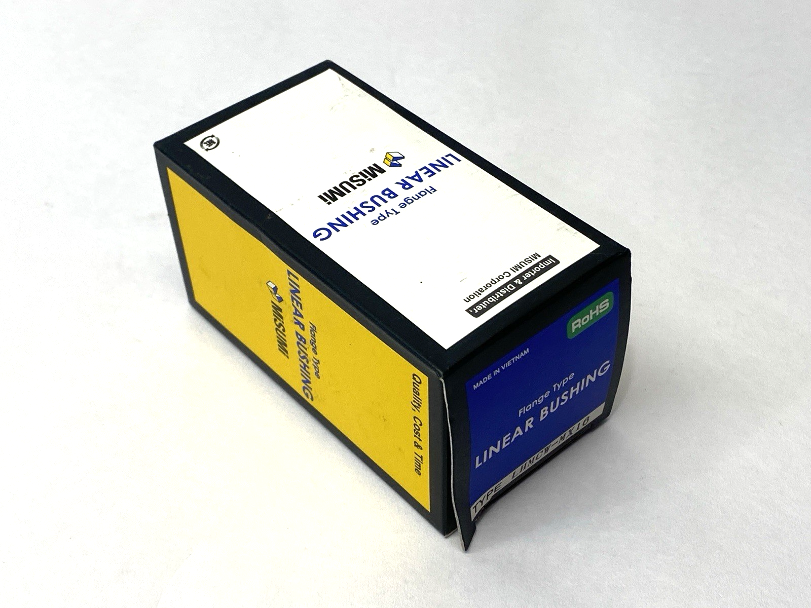 Misumi LHMCW-MX16 Center Flanged Linear Ball Bushing 16mm Shaft Dia. 82mm Length - Maverick Industrial Sales