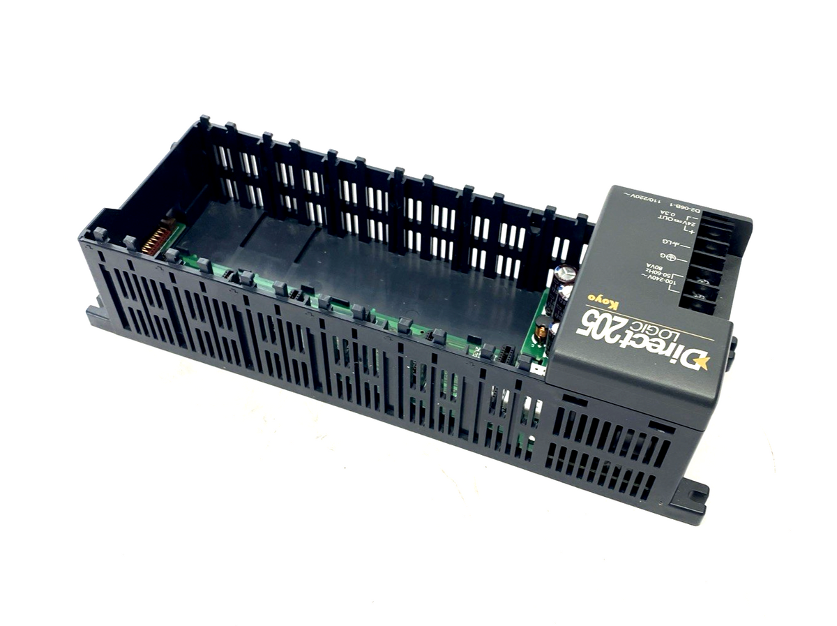 D2-06B-1 | Automation Direct DirectLOGIC I/O Base, 6-Slot, 110-220VAC NO COVERS- Used - Maverick Industrial Sales
