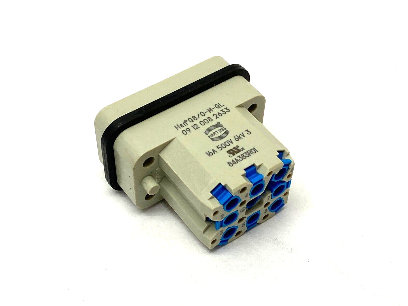 Harting 09120082633 Quick-Lock Heavy Duty Power Connector Han Q8/0-M-QL - New – Open box - Maverick Industrial Sales