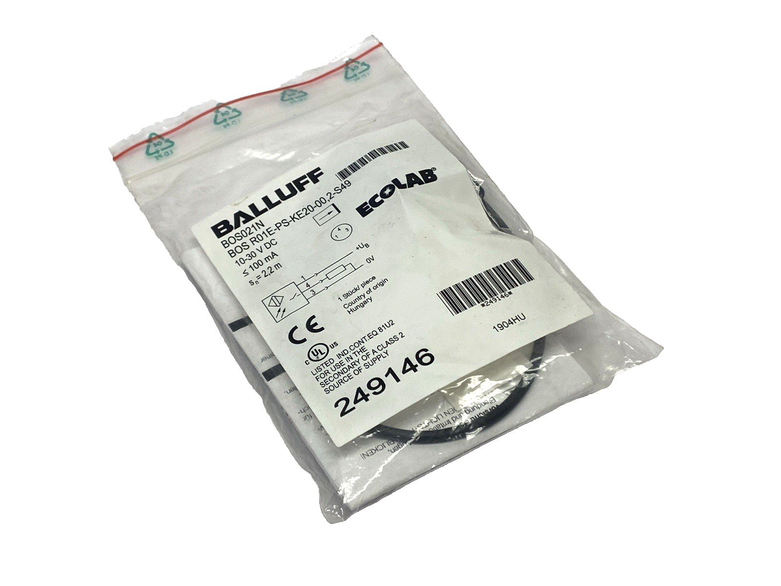Balluff BOS R01E-PS-KE20-00,2-S49 Cubical Through-Beam Sensor 10-30VDC BOS021N - New - Maverick Industrial Sales