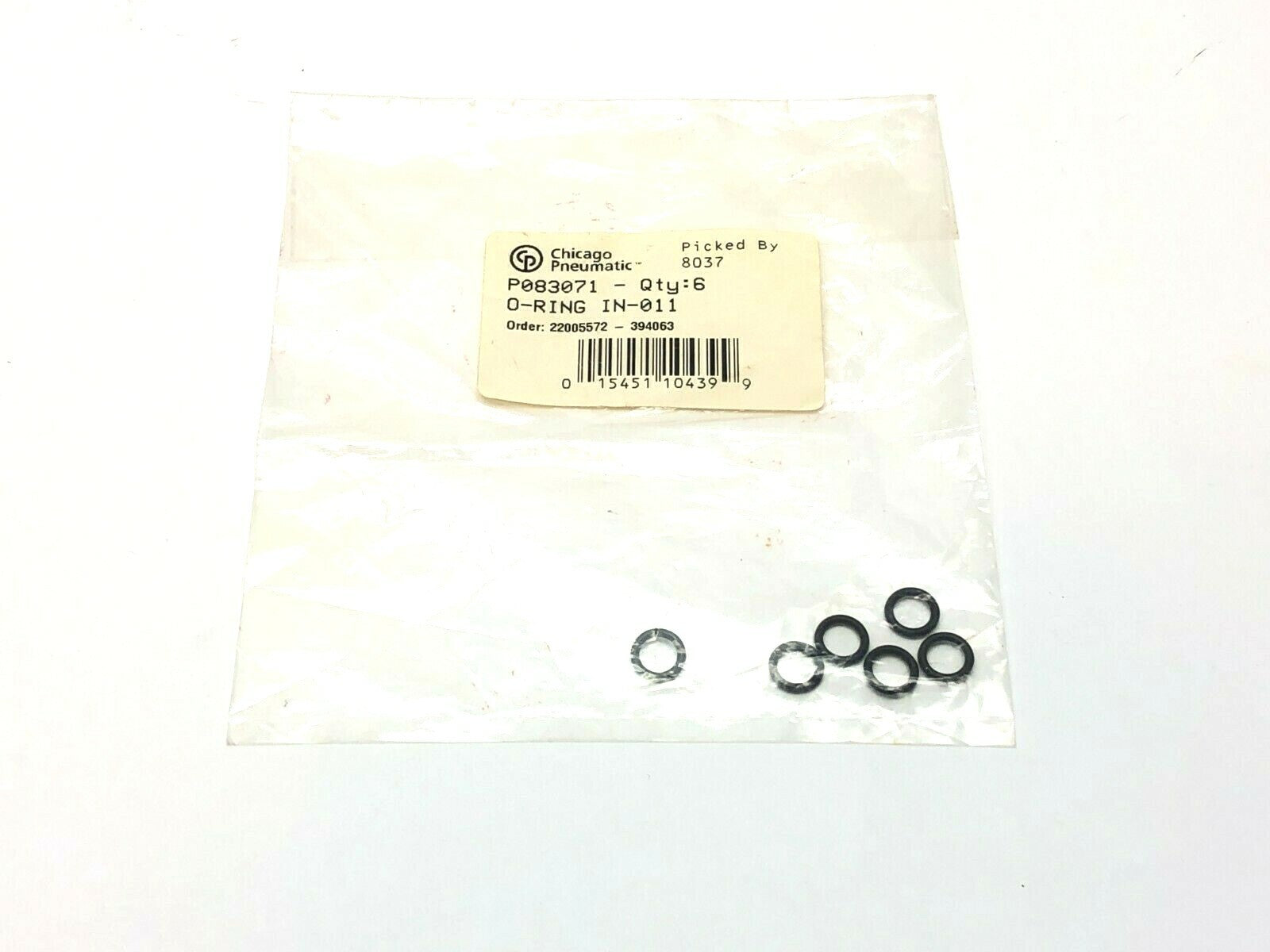 Chicago Pneumatic P083071 O-Rings IN-011 LOT OF 6 - Maverick Industrial Sales