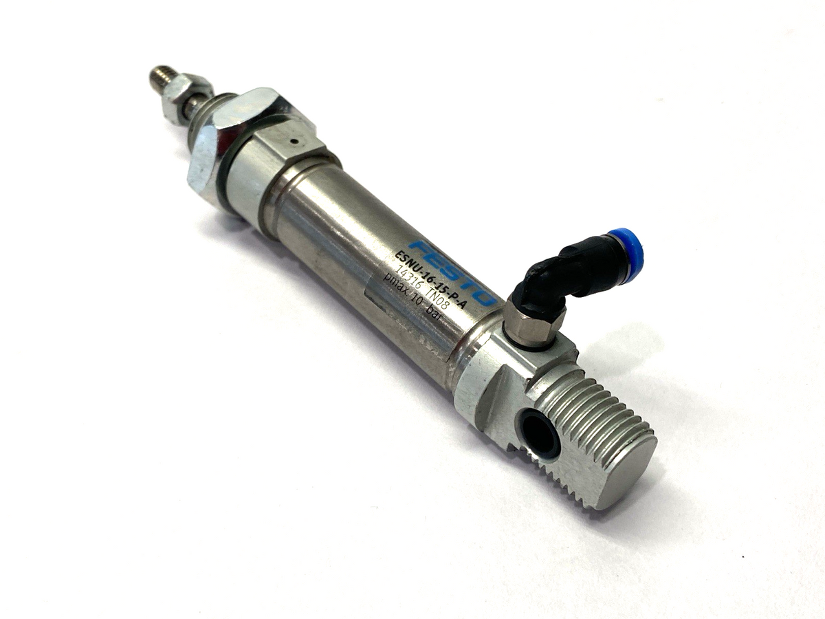 Festo ESNU-16-15-P-A Pneumatic Cylinder 16mm Bore 15mm Stroke 14316 - Maverick Industrial Sales
