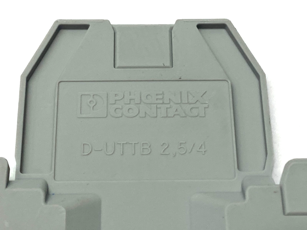 D-UTTB 2,5/4 | Phoenix Contact Terminal Block End Cover 3047293 LOT OF 15 - New – Open box - Maverick Industrial Sales