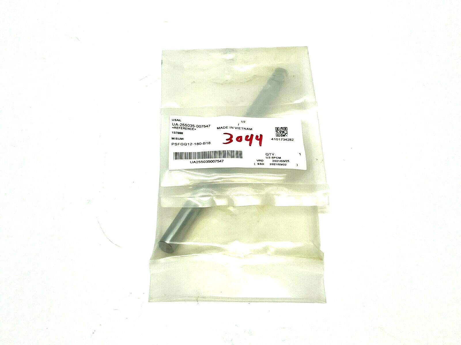 MiSUMi PSFGQ12-180-B18 One End Threaded Precision Linear Shaft - New - Maverick Industrial Sales