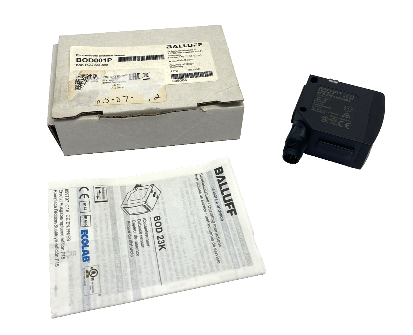 BOD 23K-LB01-S92 | Balluff BOD001P Photoelectric Distance Sensor - New – Open box - Maverick Industrial Sales
