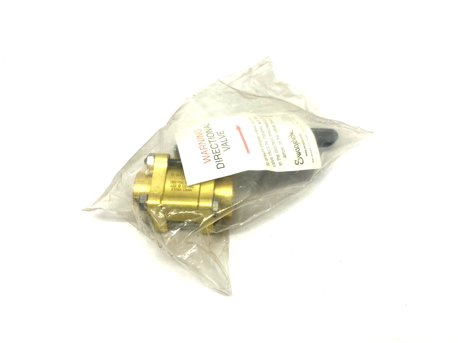 Swagelok B-63TDVF8-SS 60 Series Brass Ball Valve 13mm 0.516" 100PSIG - Maverick Industrial Sales