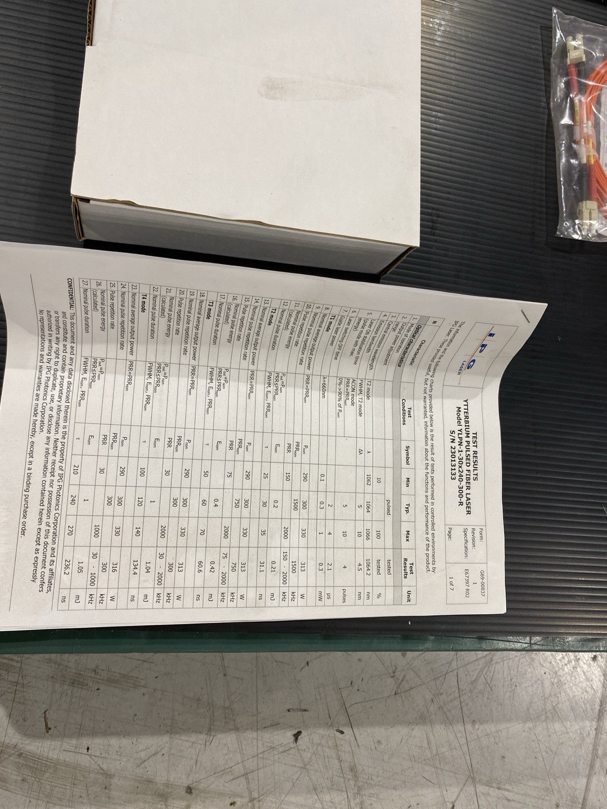 IPG Photonics YLPN-1-30x240-300-R YTTRBIUM Pulsed Fiber Laser 230V 5.5A Feb 2023 - New – Open box - Maverick Industrial Sales