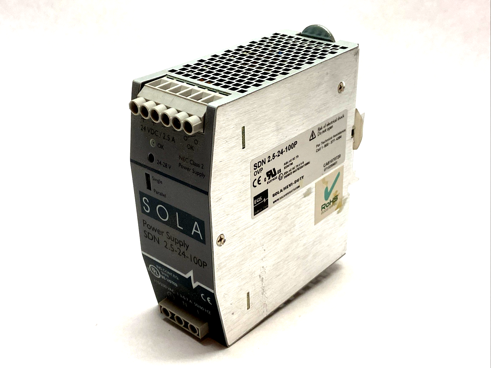 SolaHD SDN2.5-24-100P Power Supply AC-DC 24V 2.5A 85-132/176-264V - Maverick Industrial Sales