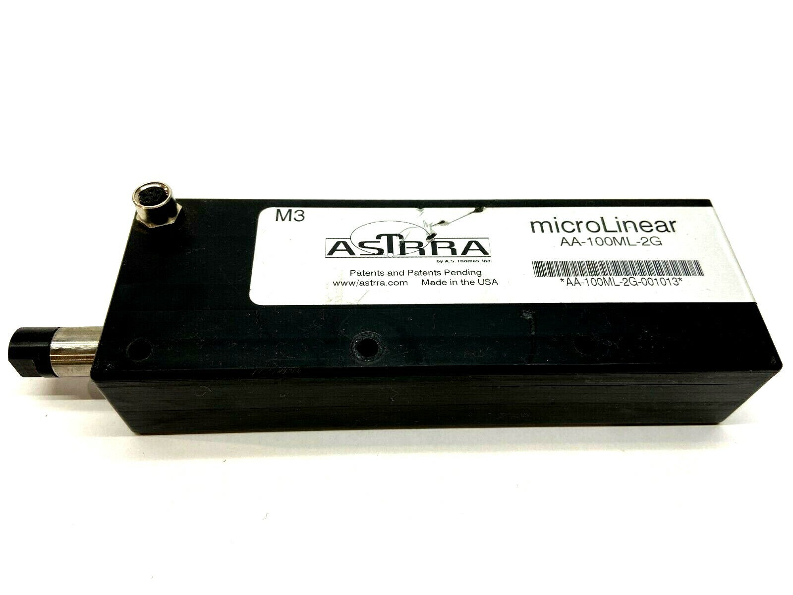Astrra AA-100ML-2G micro Linear Actuator 110mm Stroke 12.7mm Shaft - Used - Maverick Industrial Sales