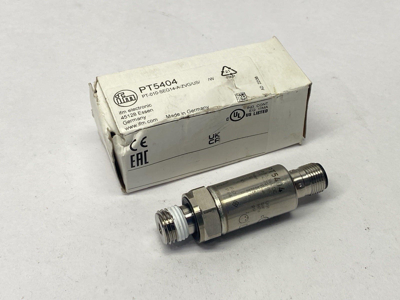 ifm PT5404 Pressure Transmitter PT-010-SEG14-A-ZVG/US/ /W - Used - Maverick Industrial Sales