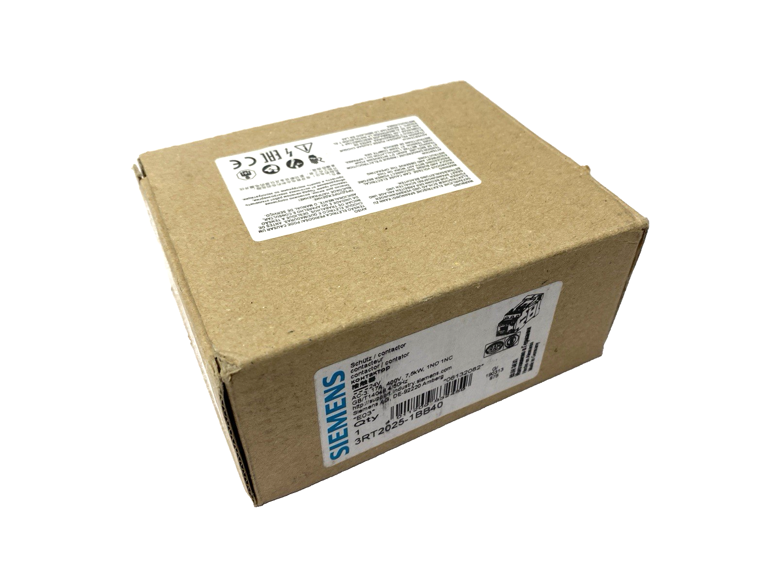 Siemens 3RT2025-1BB40 SIRIUS Power Contactor 3-Pole 17A 7.5 kW 400V - Maverick Industrial Sales