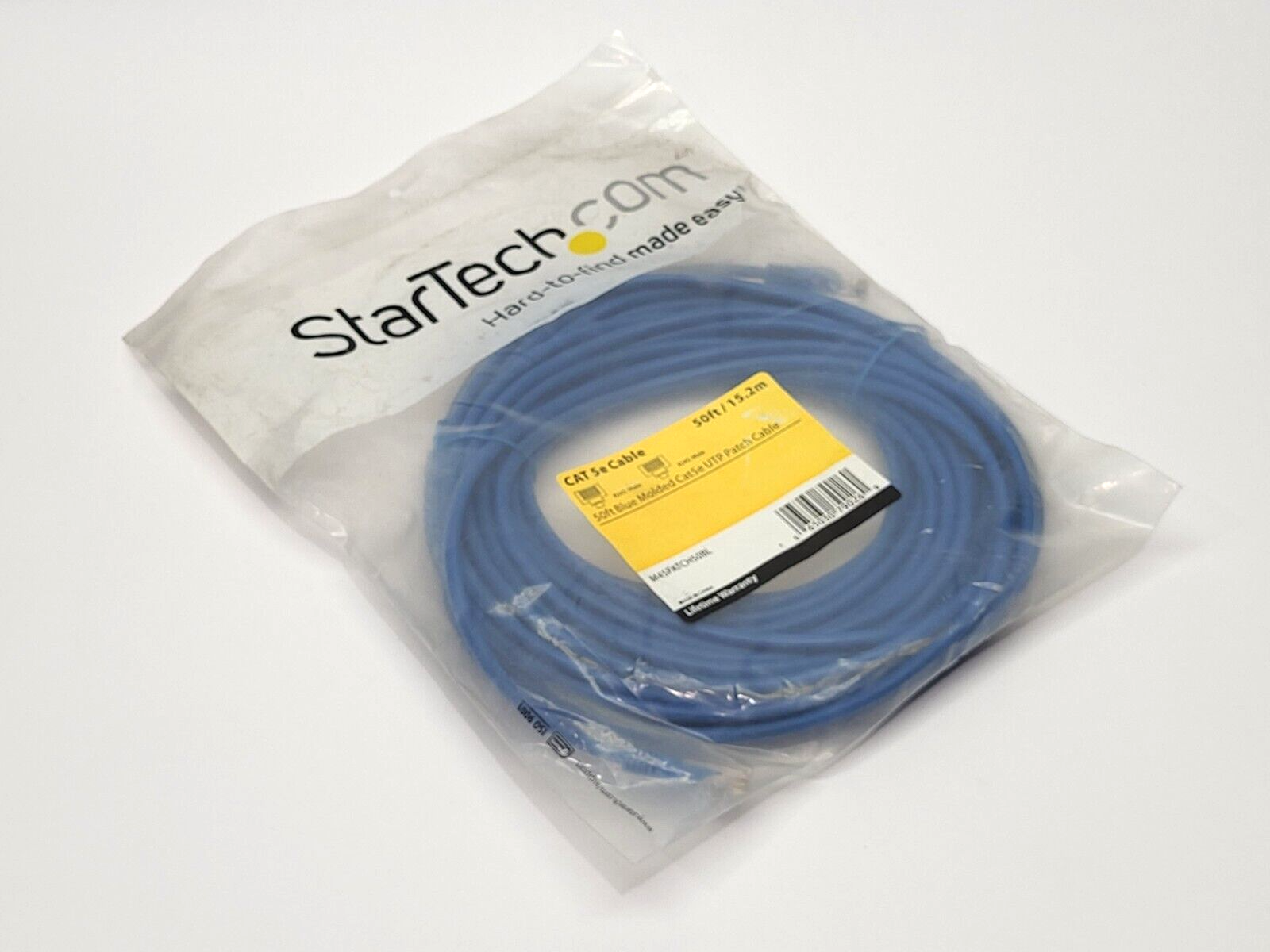 M45PATCH50BL | StarTech Blue Molded Cat5e UTP Patch Cable 50' - New - Maverick Industrial Sales