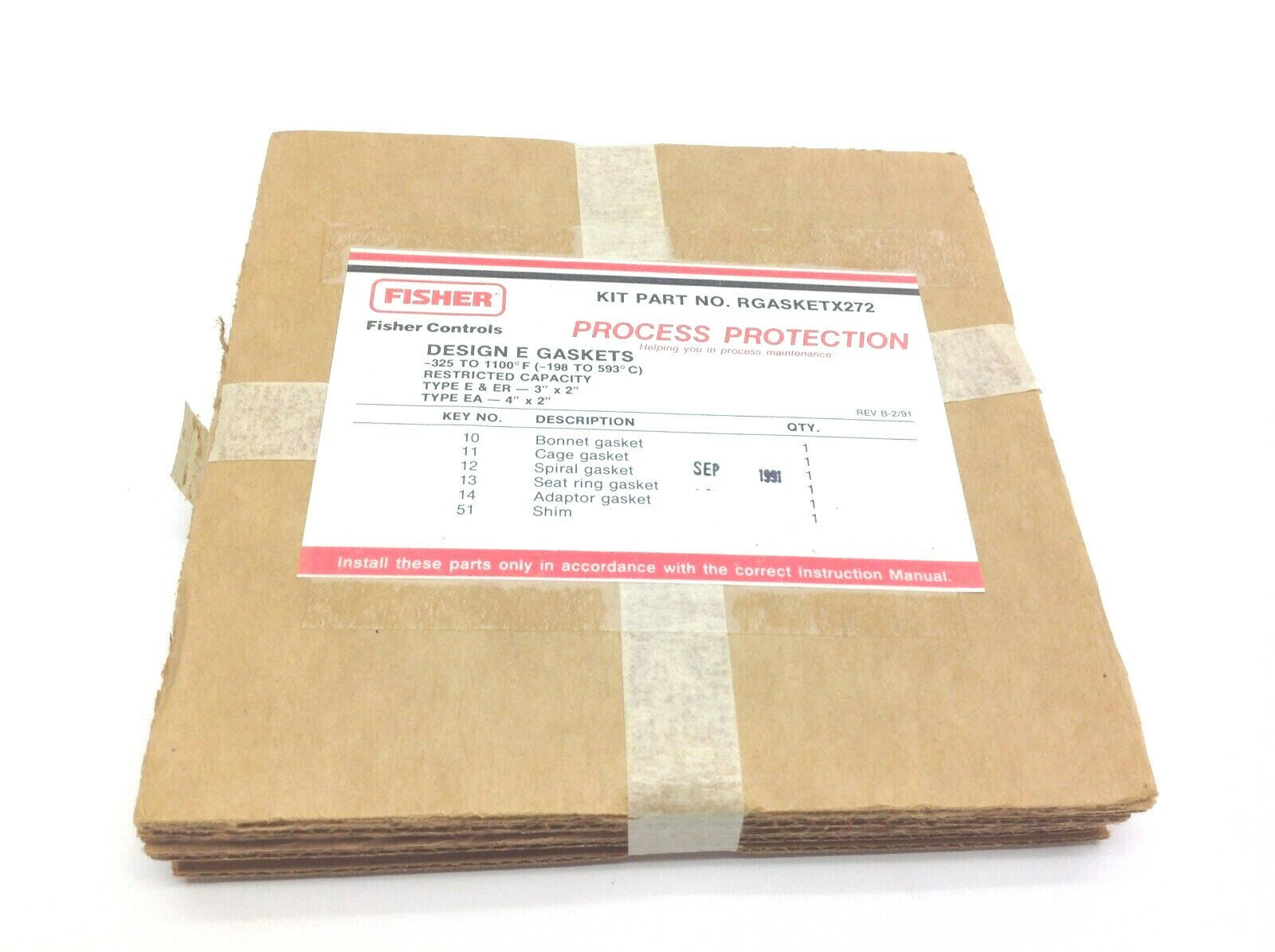 Fisher RGASKETTX272 Design E Gasket Kit - Maverick Industrial Sales