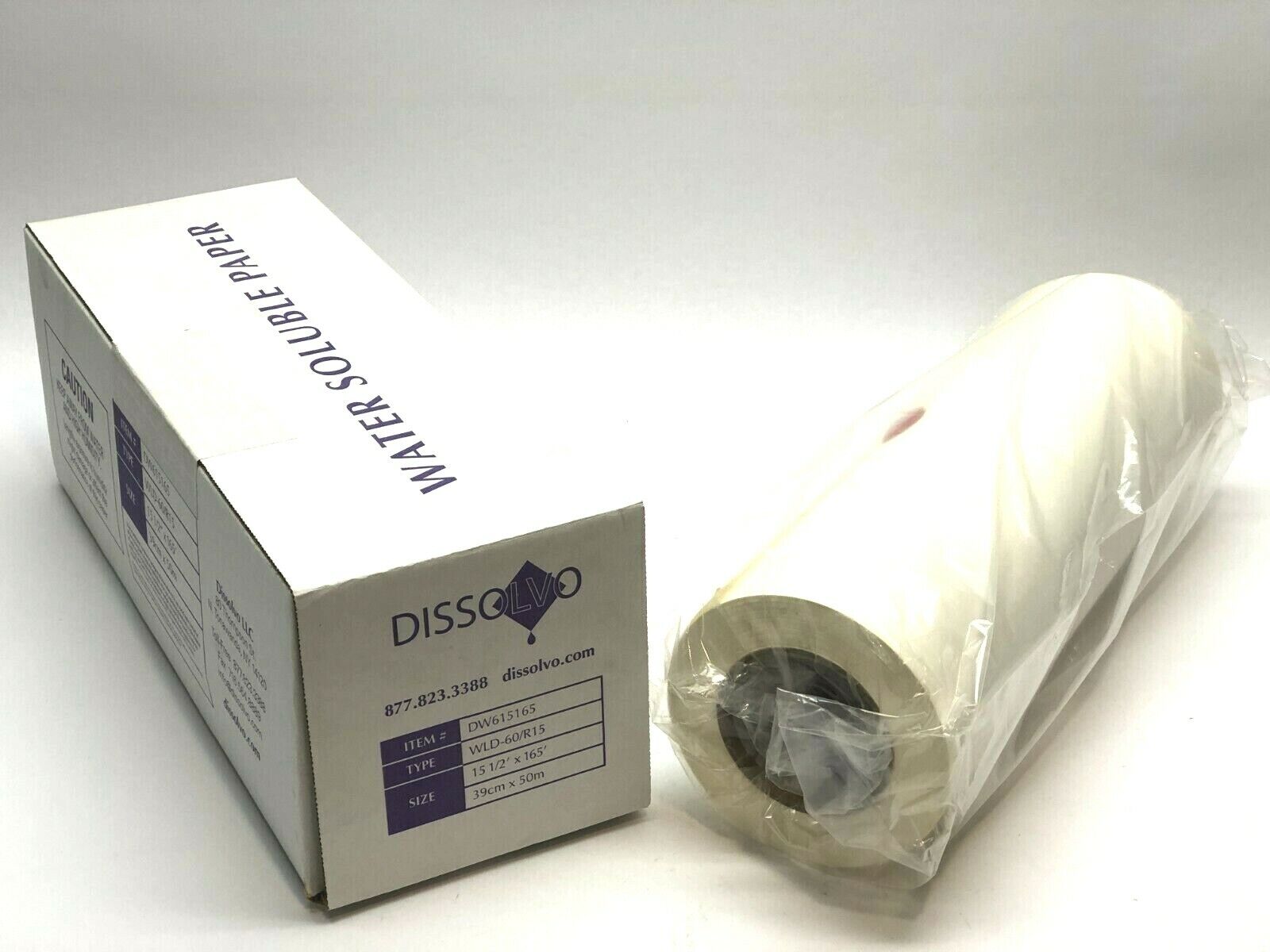 WLD-60/R15 | Dissolvo Water Soluble Paper 39cm X 50m DW615165 - New - Maverick Industrial Sales