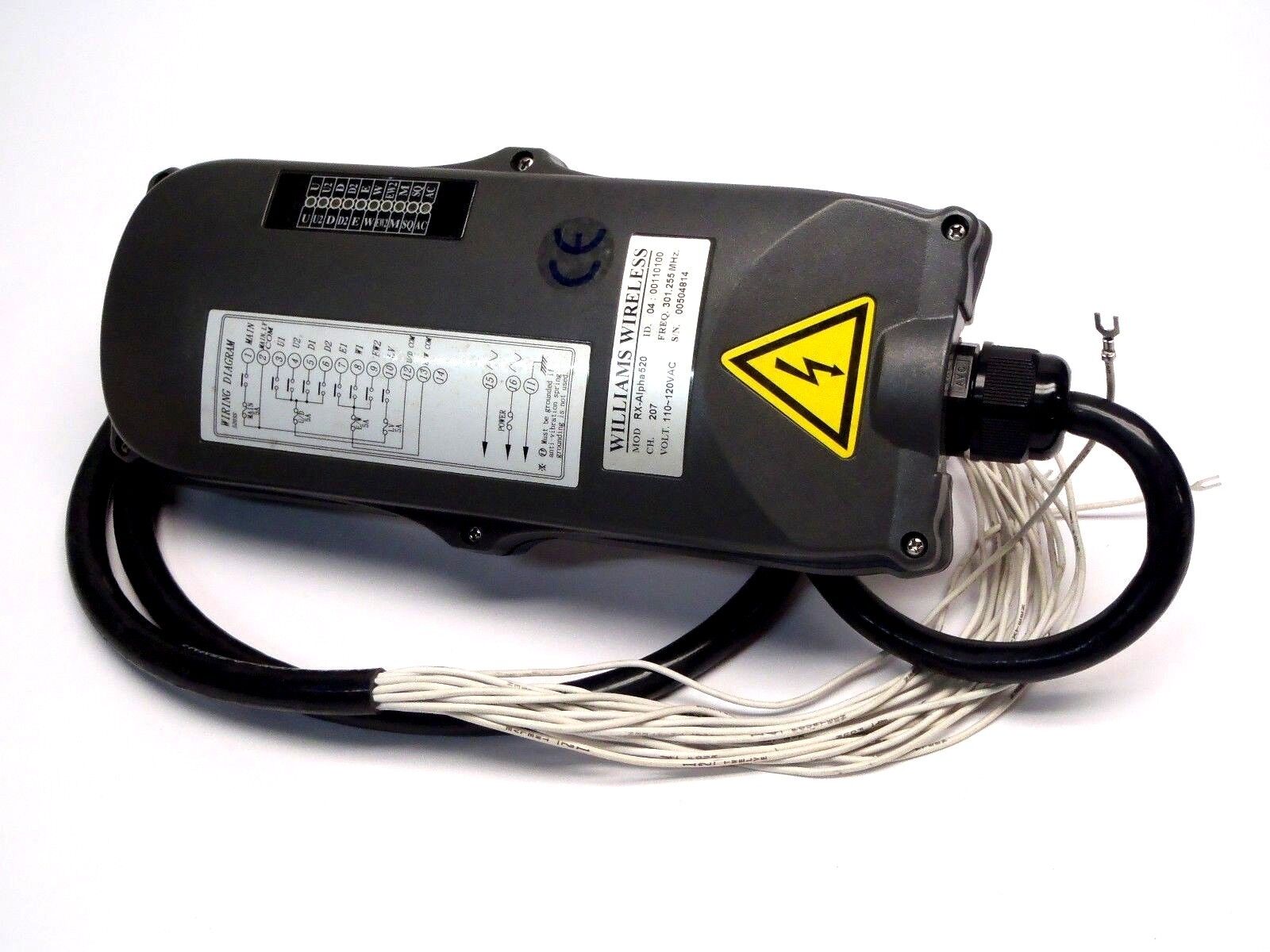 Williams Wireless RX-Alpha Remote 520 Ch. 207 110-120V 00504814 - Used - Maverick Industrial Sales