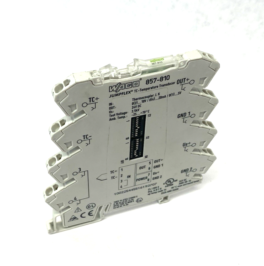 Wago 857-810 JUMPFLEX® Signal Conditioner; Temperature; Thermocouples of type J - Maverick Industrial Sales