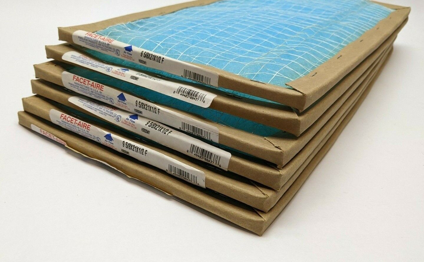 H00020461 | Facet-Aire Replacement Filter 9-5/8"x21"x1/2" LOT OF 6 - New - Maverick Industrial Sales