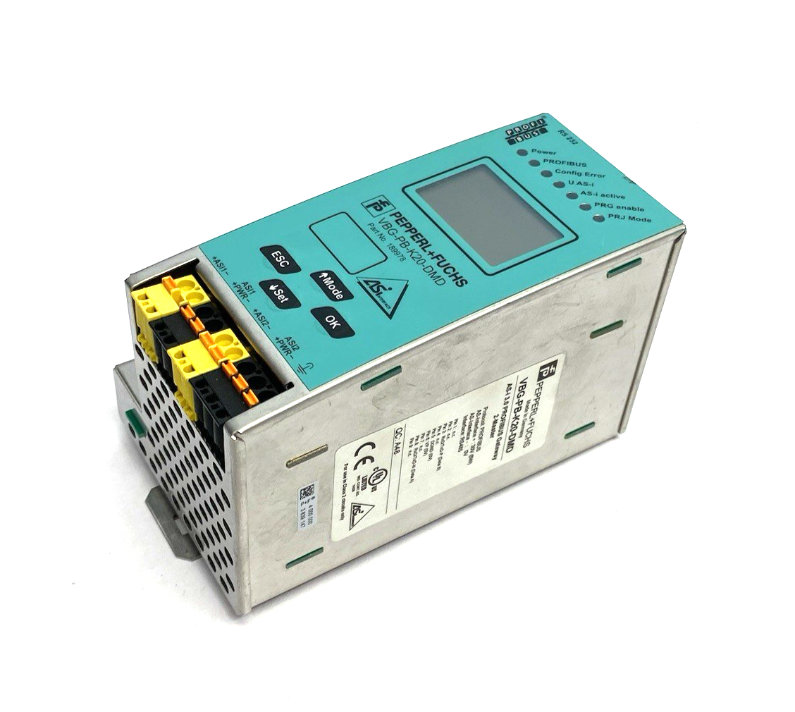 VBG-PB-K10-DMD | Pepperl+Fuchs ASI to Profibus Gateway, Double Master, 189978 - Used - Maverick Industrial Sales