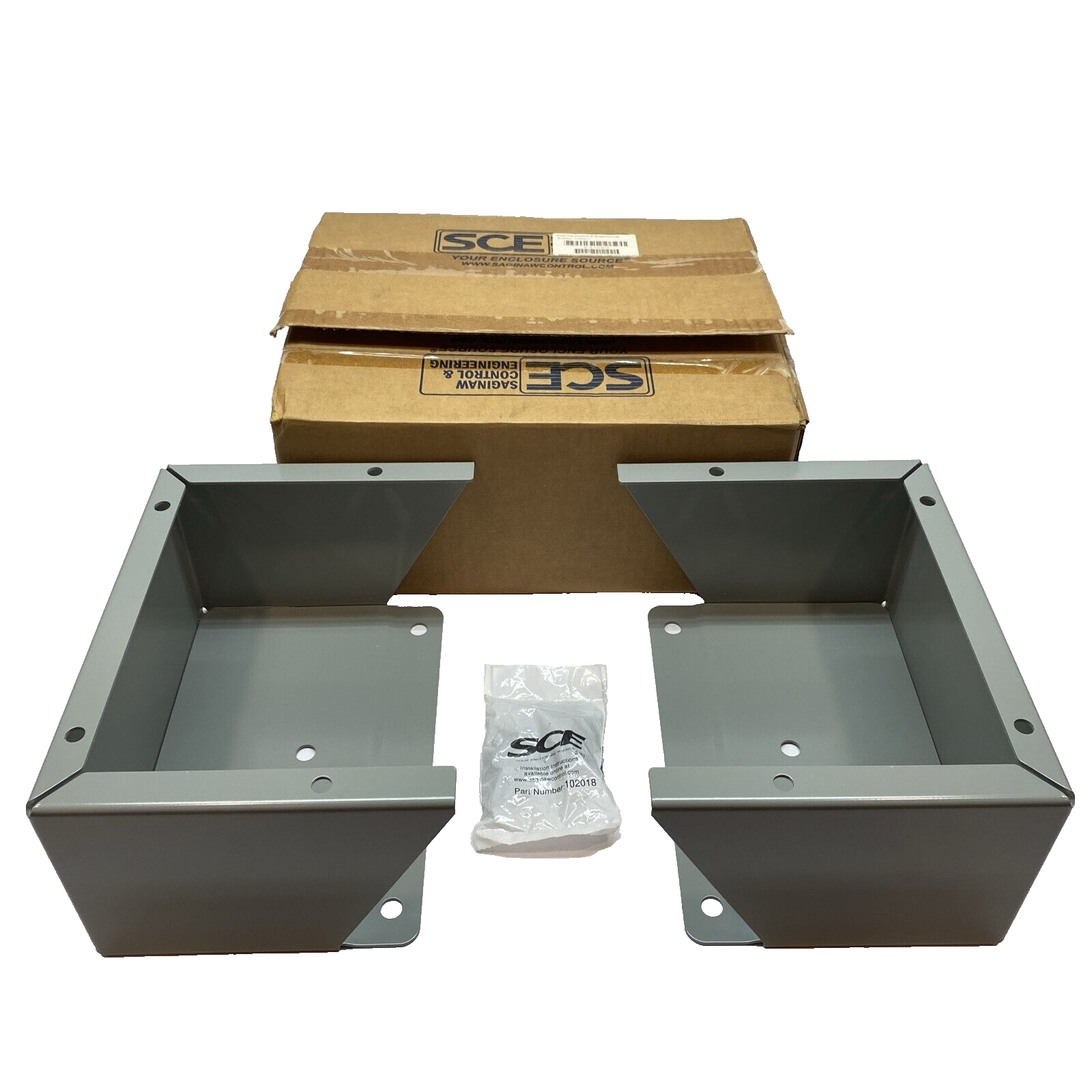 SCE-FK0612 | Saginaw Floor Kit Enclosure 6"H x 12"W Gray - New - Maverick Industrial Sales