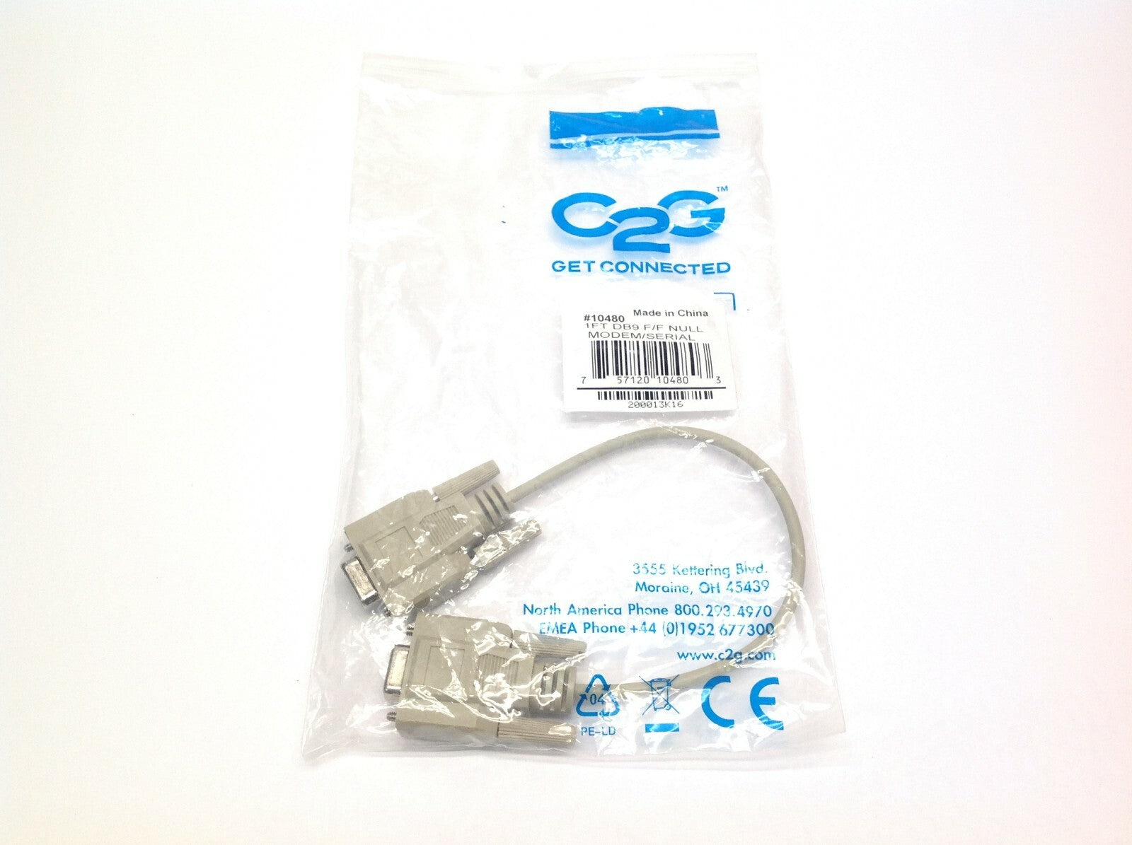C2G 10480 1FT DB9 F/F Null Modem/Serial - Maverick Industrial Sales