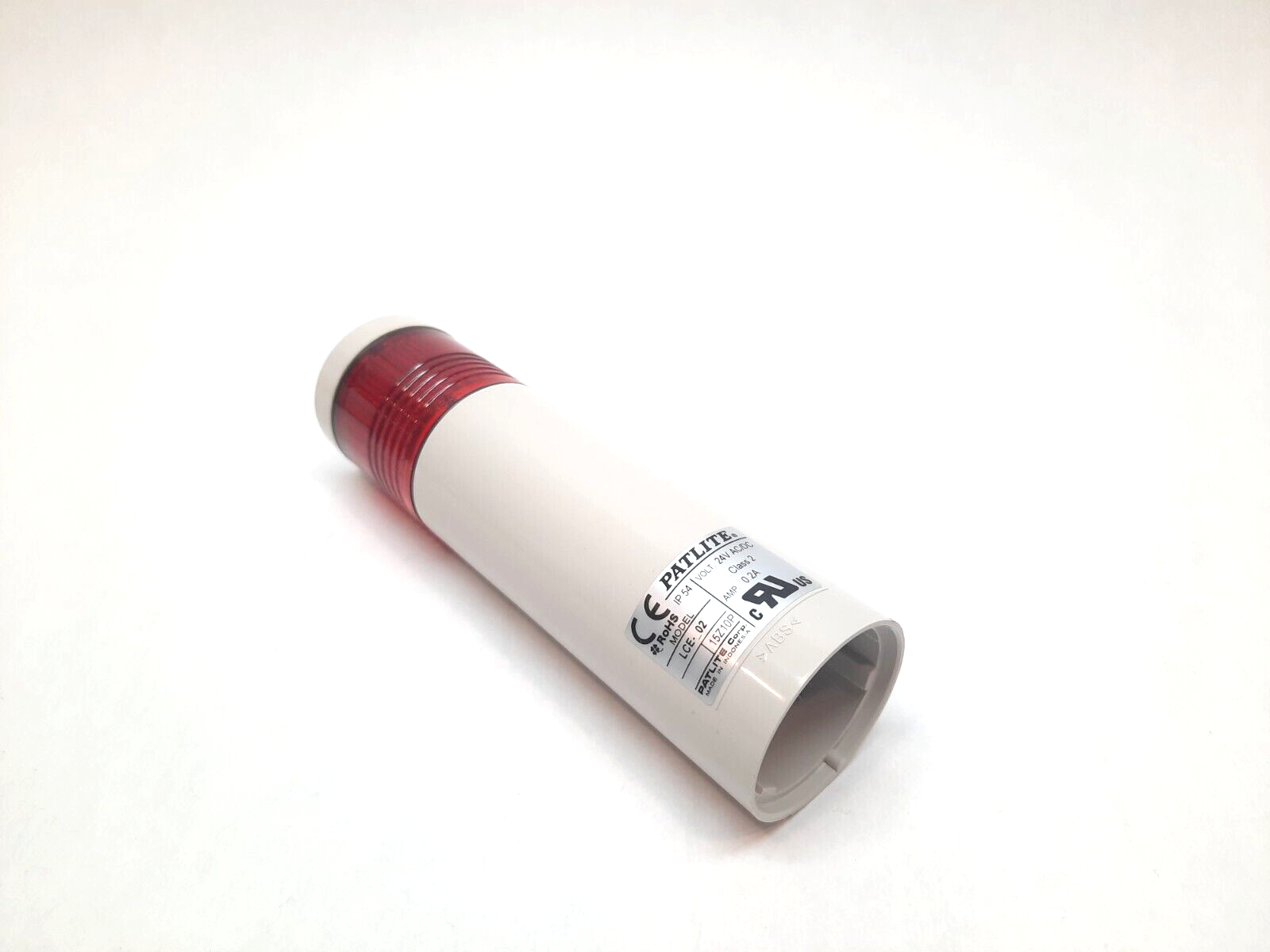 Patlite LCE-102-R Two Alarm Sound Signal Tower 24V AC/DC Red LED - Maverick Industrial Sales
