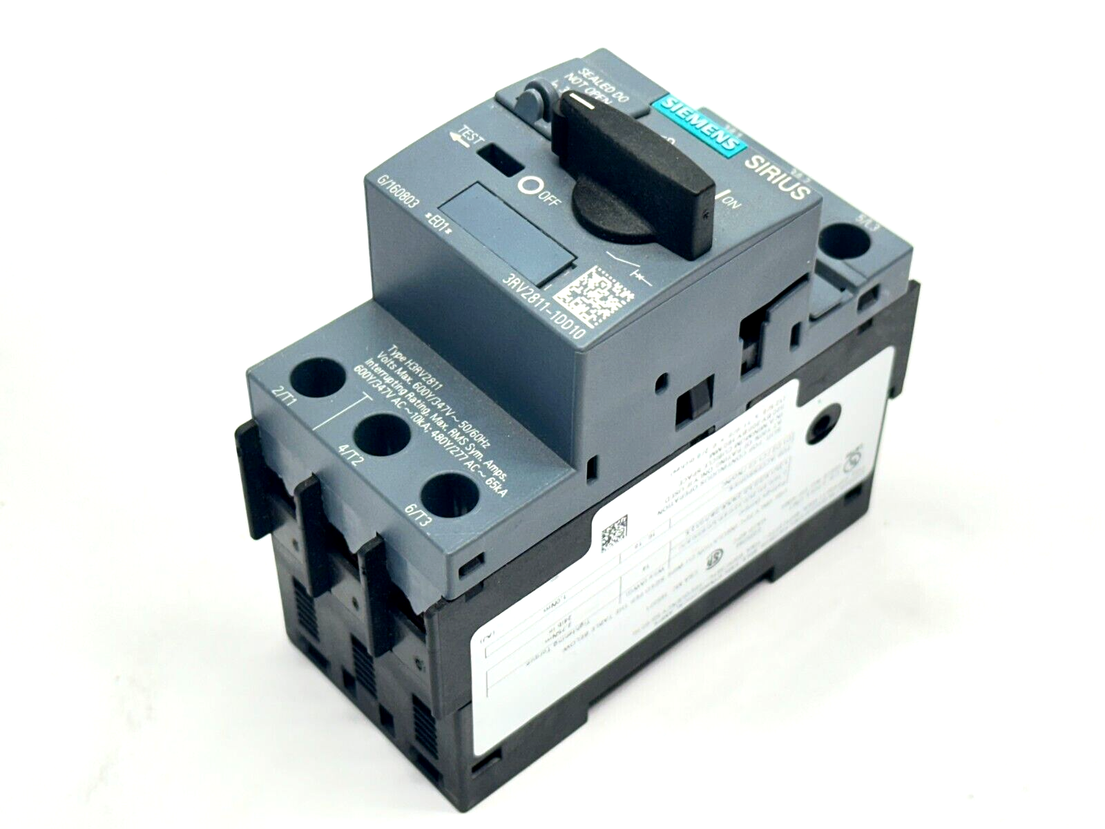 Siemens 3RV2811-1DD10 SIRIUS Circuit Breaker 690V 3.2A - Maverick Industrial Sales
