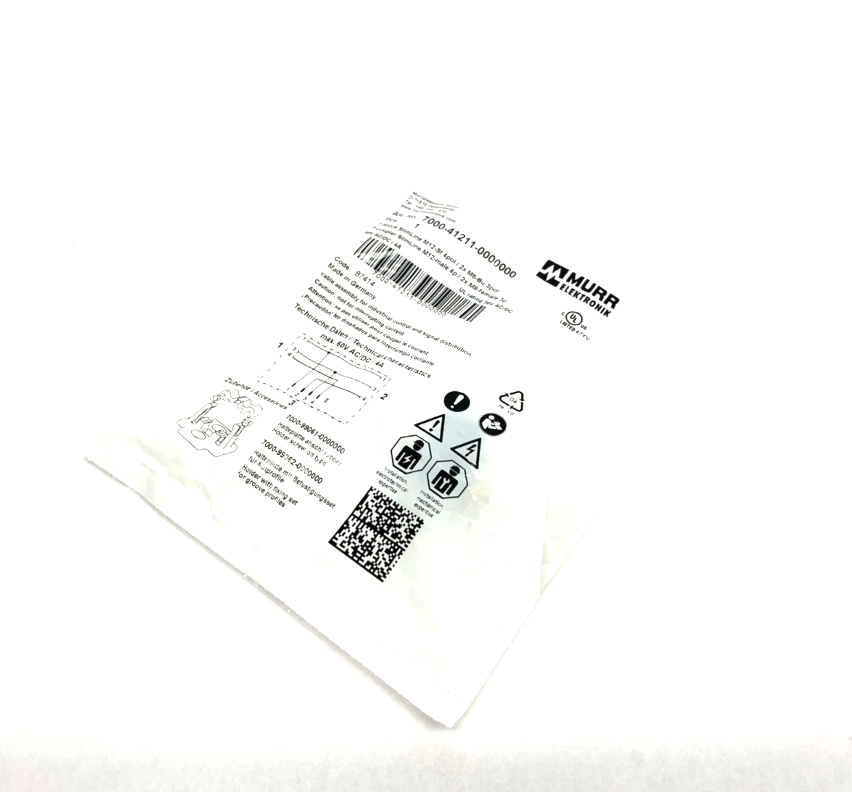 Murrelektronik 7000-41211-0000000 SlimLine T-Coupler M12 Male / 2x M8 3-Pol - Maverick Industrial Sales